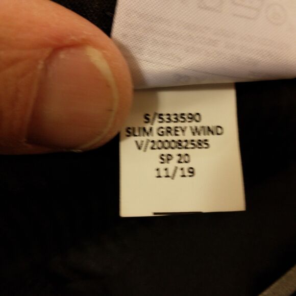 Banana Republic pants mens 33x30 gray wind slim fit flat front dress khaki check - Picture 8 of 9